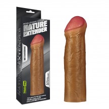 Удлиняющая насадка на пенис Revolutionary Silicone Nature Extender мулат + 5,5 см